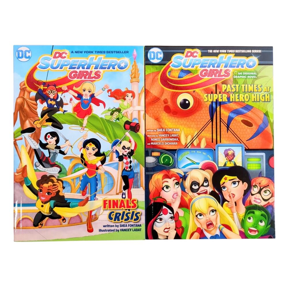 DC Super Hero Girls 2-Book Lot: Finals Crisis & Past Times at Super Hero High